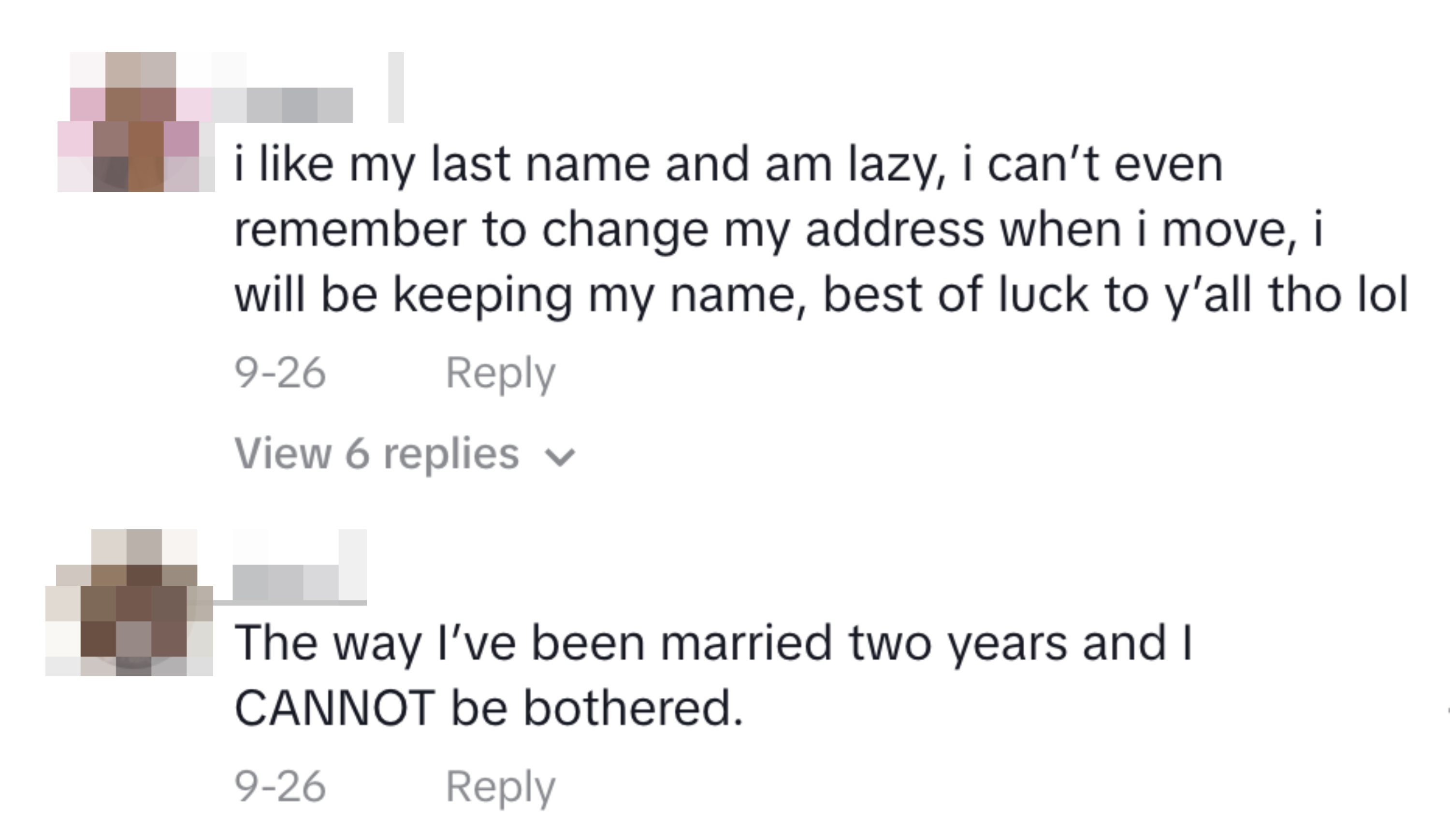 &quot;i like my last name and am lazy...&quot;