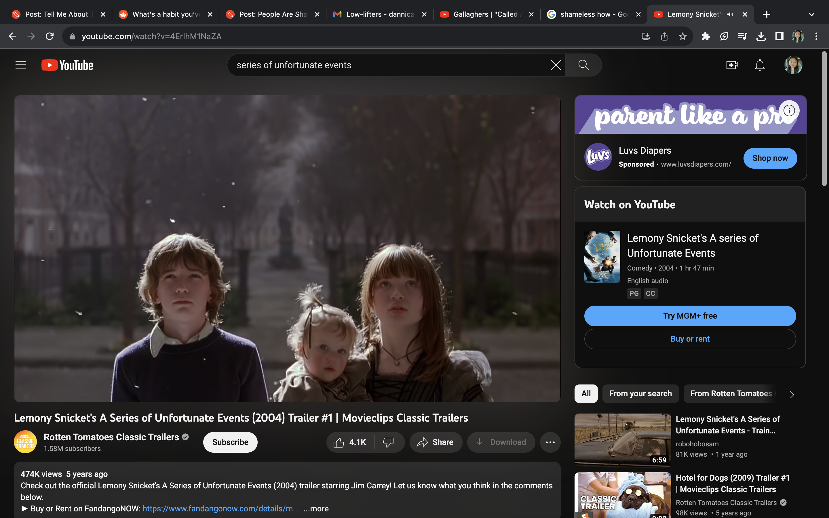 The Baudelaire children are walking up the steps