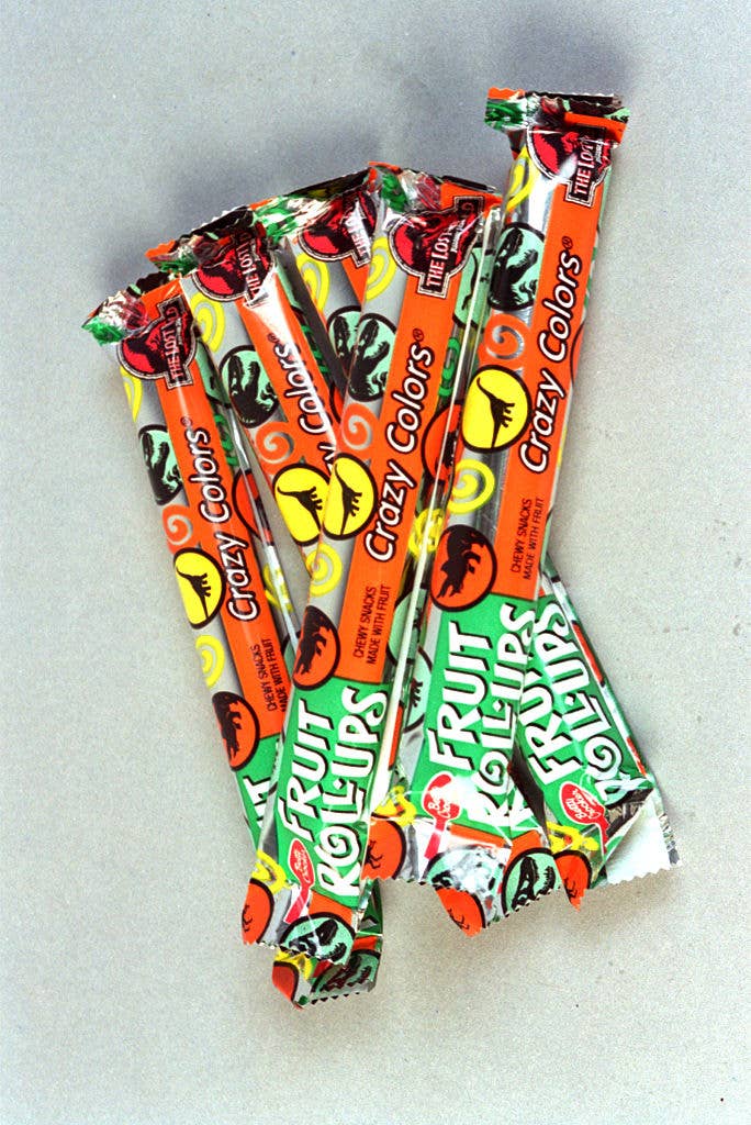 Fruit roll ups from the 90s with Jurassic Park ads on the package