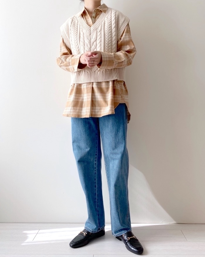 UNIQLO（ユニクロ）のオススメのトップス「フランネルチェックロングシャツ（長袖）」