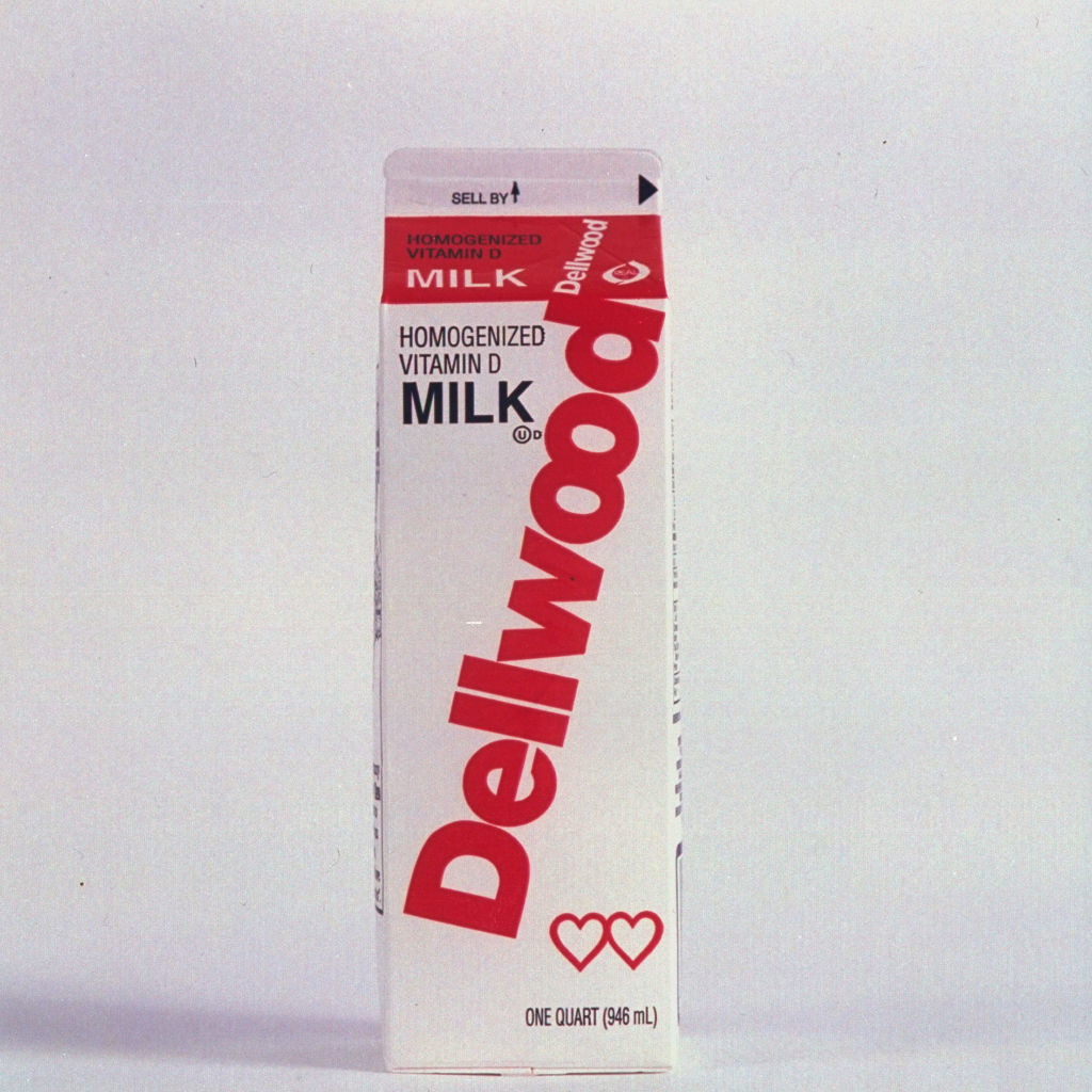 quart carton of milk photographed in 1995