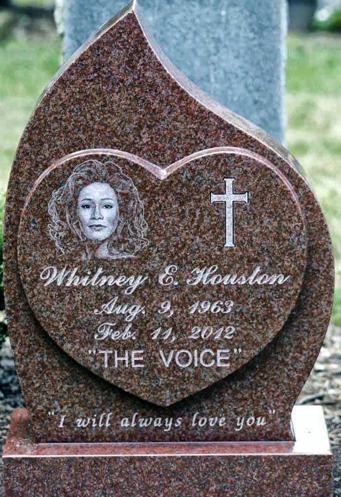 Whitney Houston&#x27;s gravestone
