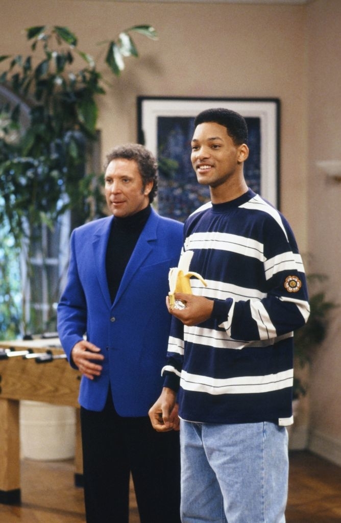 Will Smith eating a banana during an episode of the fresh prince of bel air