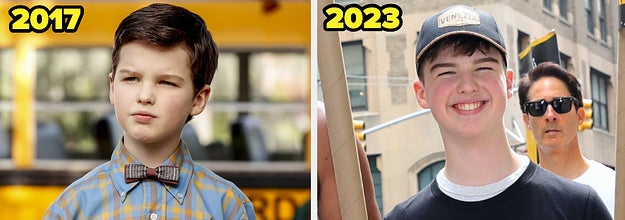 Iain Armitage in 2017 and 2023