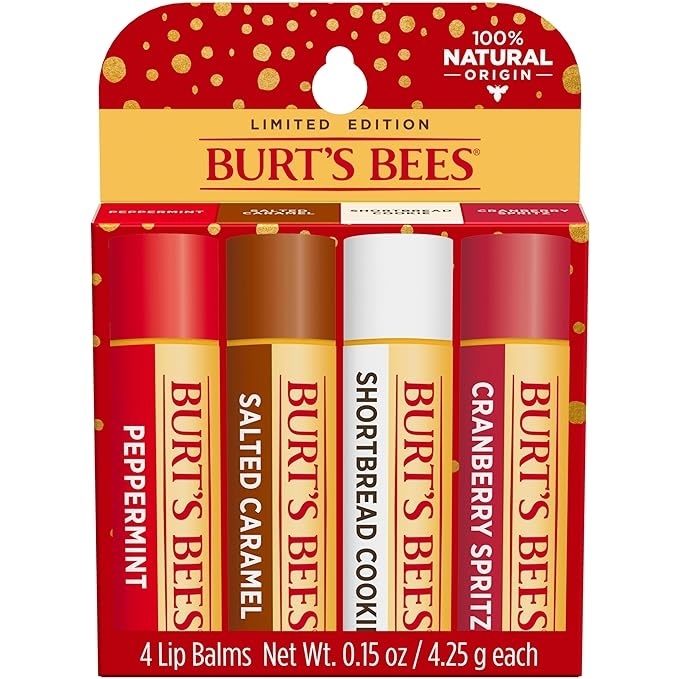 A four-pack of lip balms