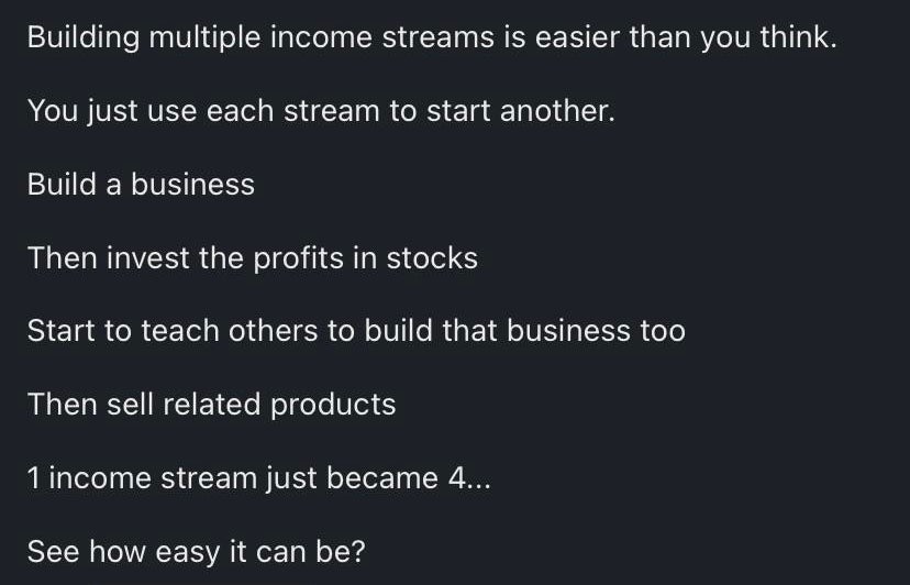 "Build a business"