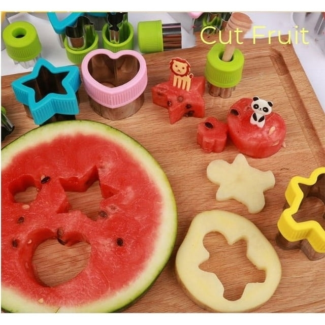 star, heart, and gingerbread-shaped food cutters