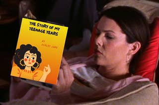 Lorelai Gilmore reads a book