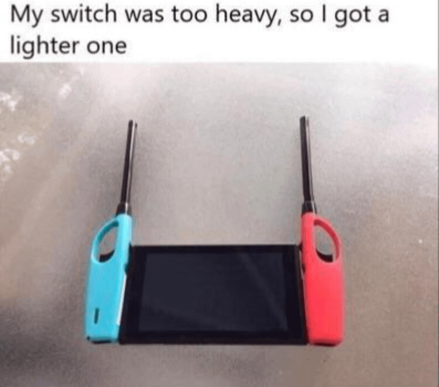 &quot;My switch was too heavy, so I got a lighter one&quot;