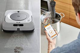 a robot mop and a sous vide cooker