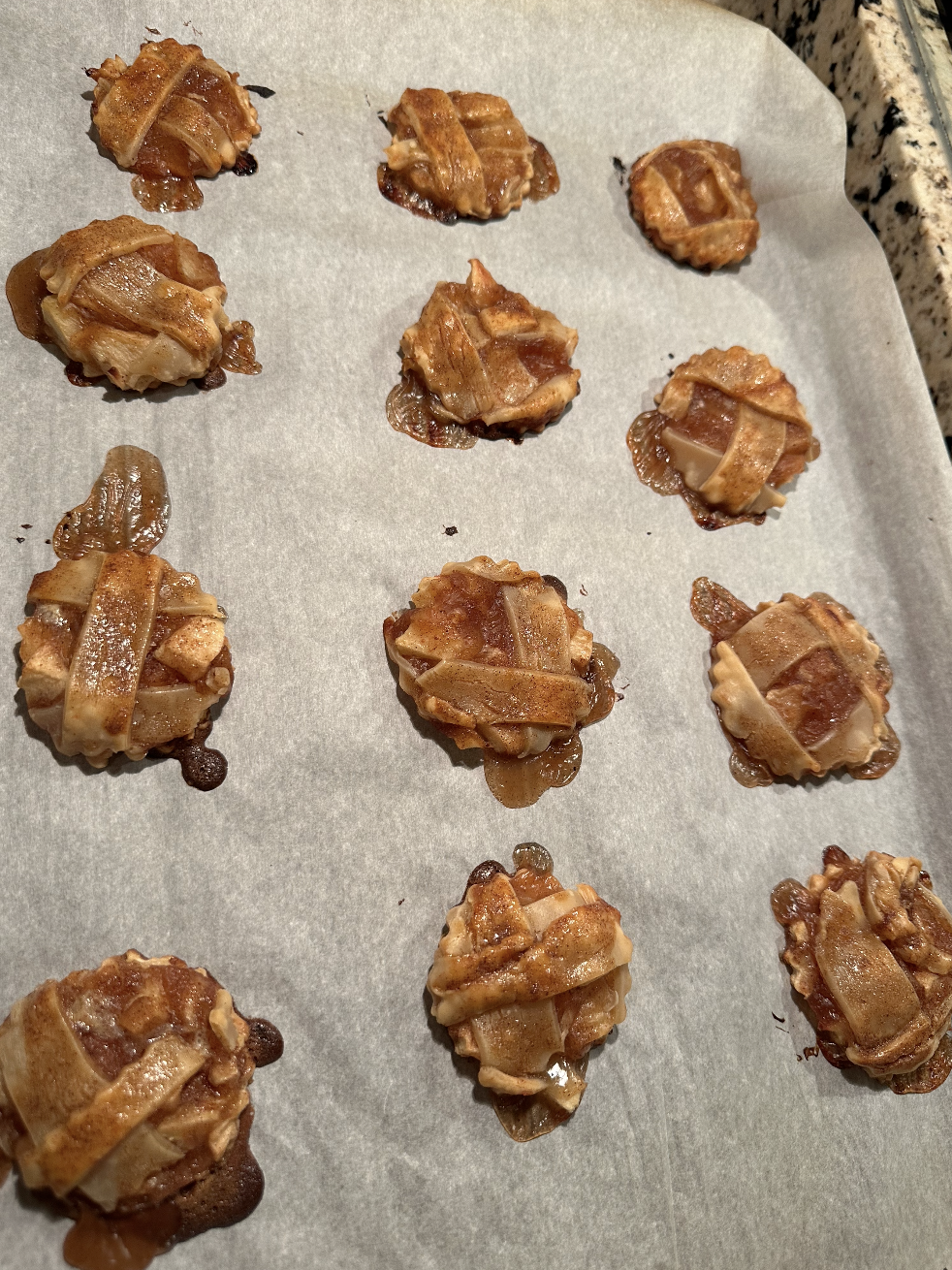 cookies on a parchment paper