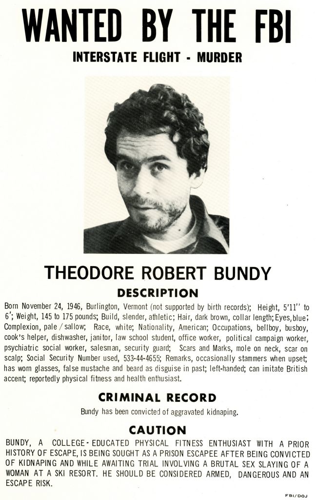 Ted Bundy&#x27;s wanted poster