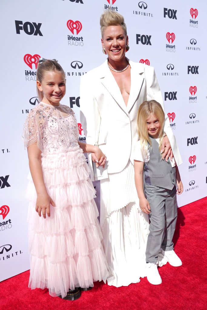 Pink with her children on the red carpet