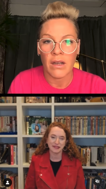 Pink and Suzanne on Instagram Live