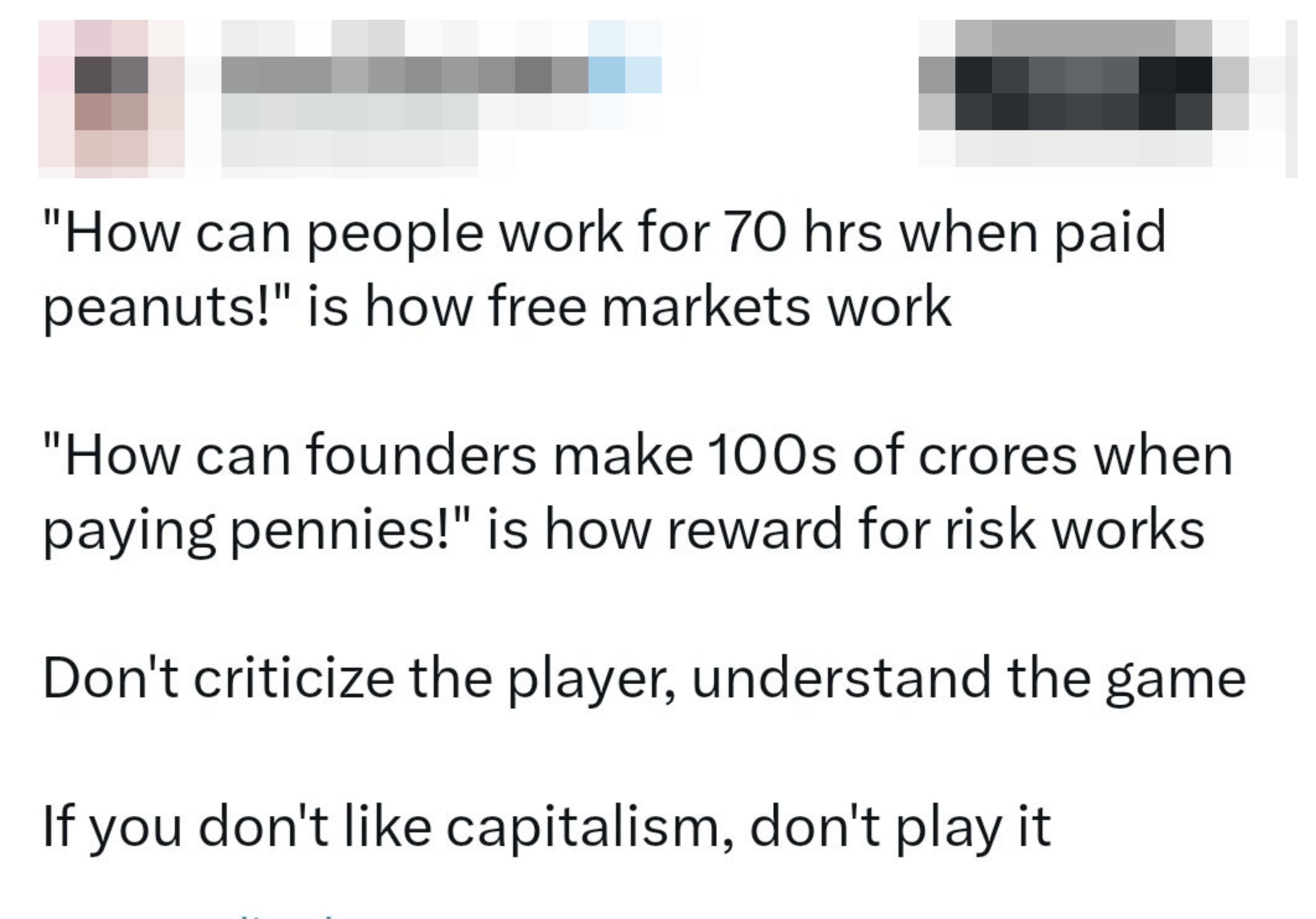 &quot;If you don&#x27;t like capitalism, don&#x27;t play it&quot;
