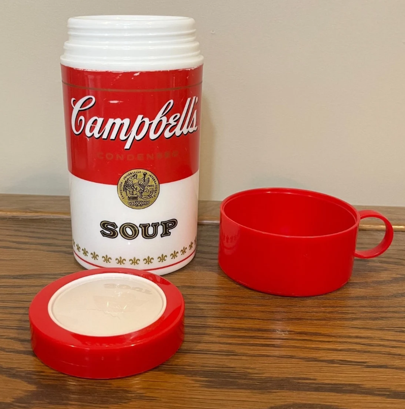 A Campbell's Soup thermos