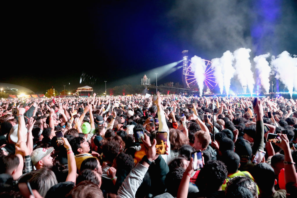 Close-up of an audience at a concert