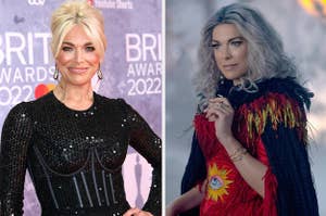 Hannah Waddingham on the red carpet as herself and as The Witch Mother in hocus pocus 2
