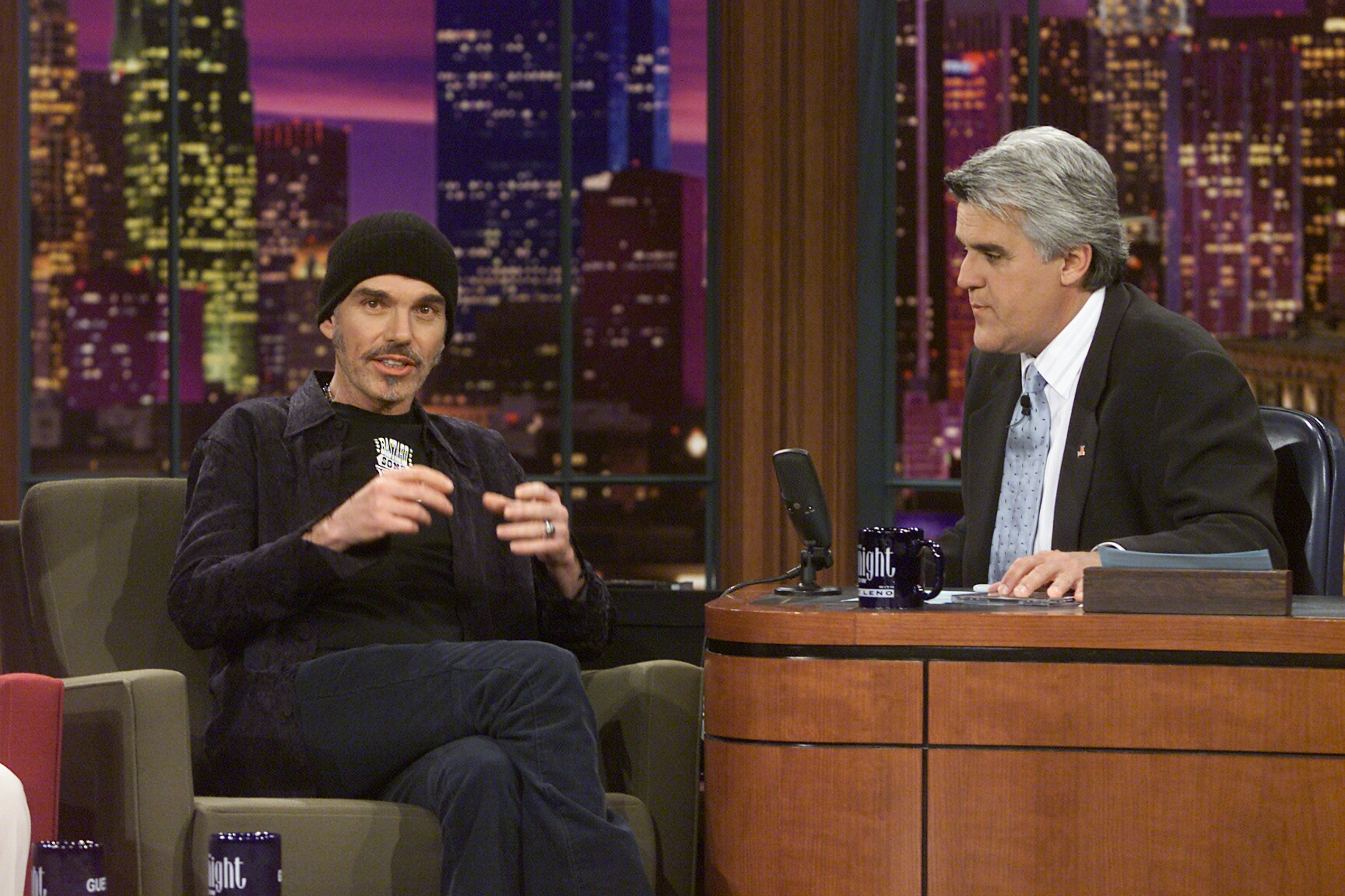 Close-up of Billy Bob on Jay Leno&#x27;s show