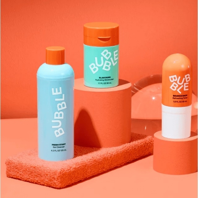 bubble brand skincare set