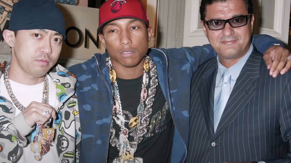 Jacob Arabo explains how Nigo wanted the jeweler to remake Pharrell's jewelry but also make the pieces in different colors.