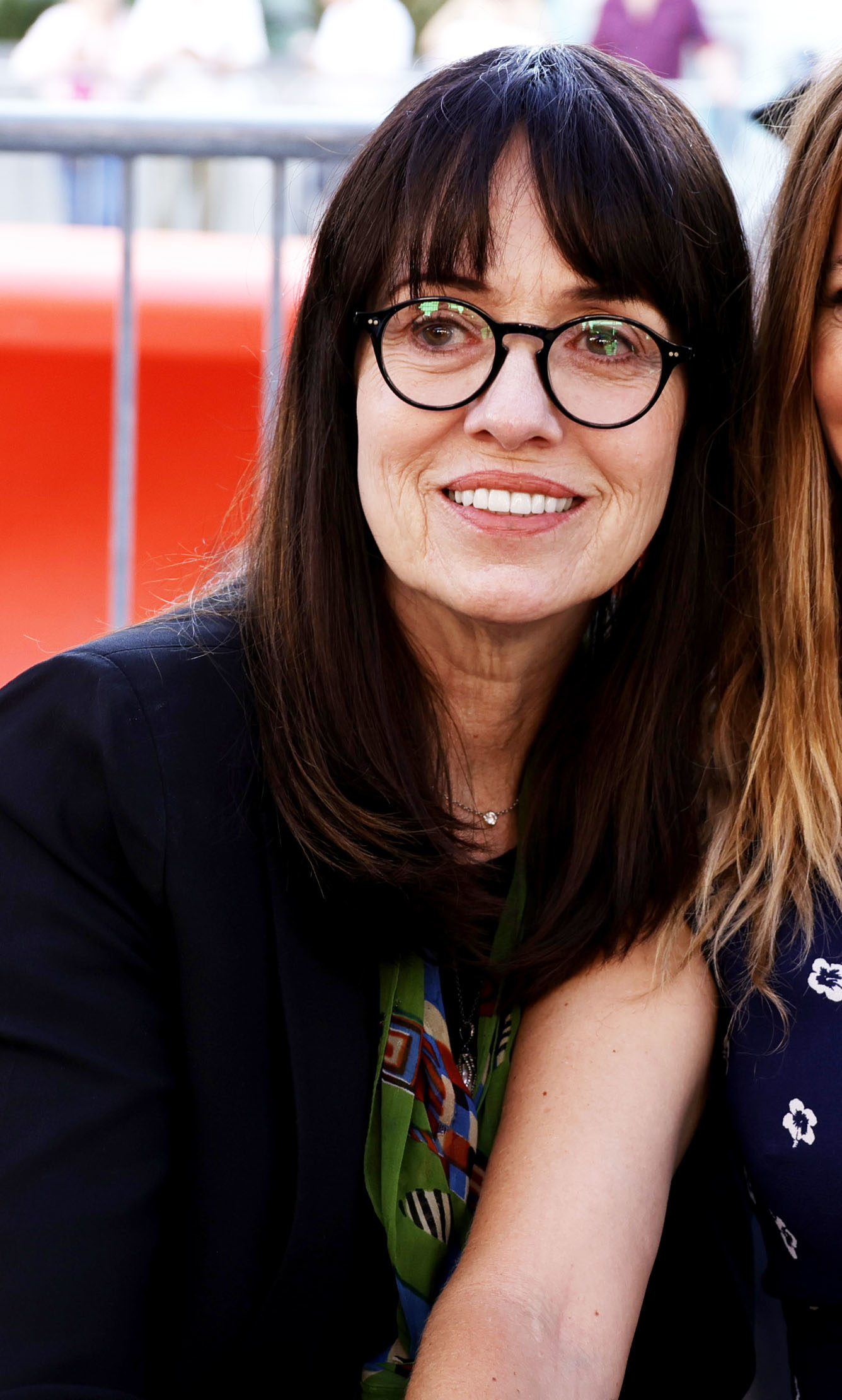 closeup of her wearing glasses
