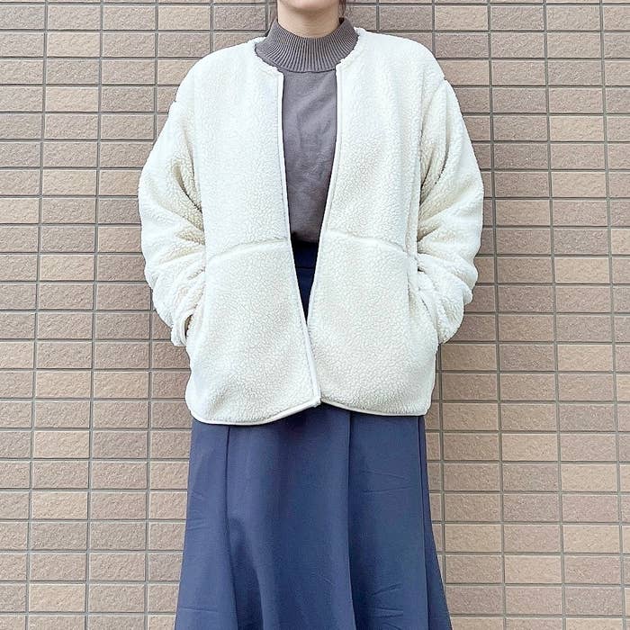 無印良品のおすすめアウター「ボアフリースジャケット」