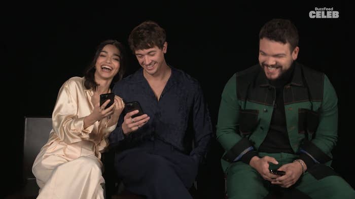 the cast members laughing