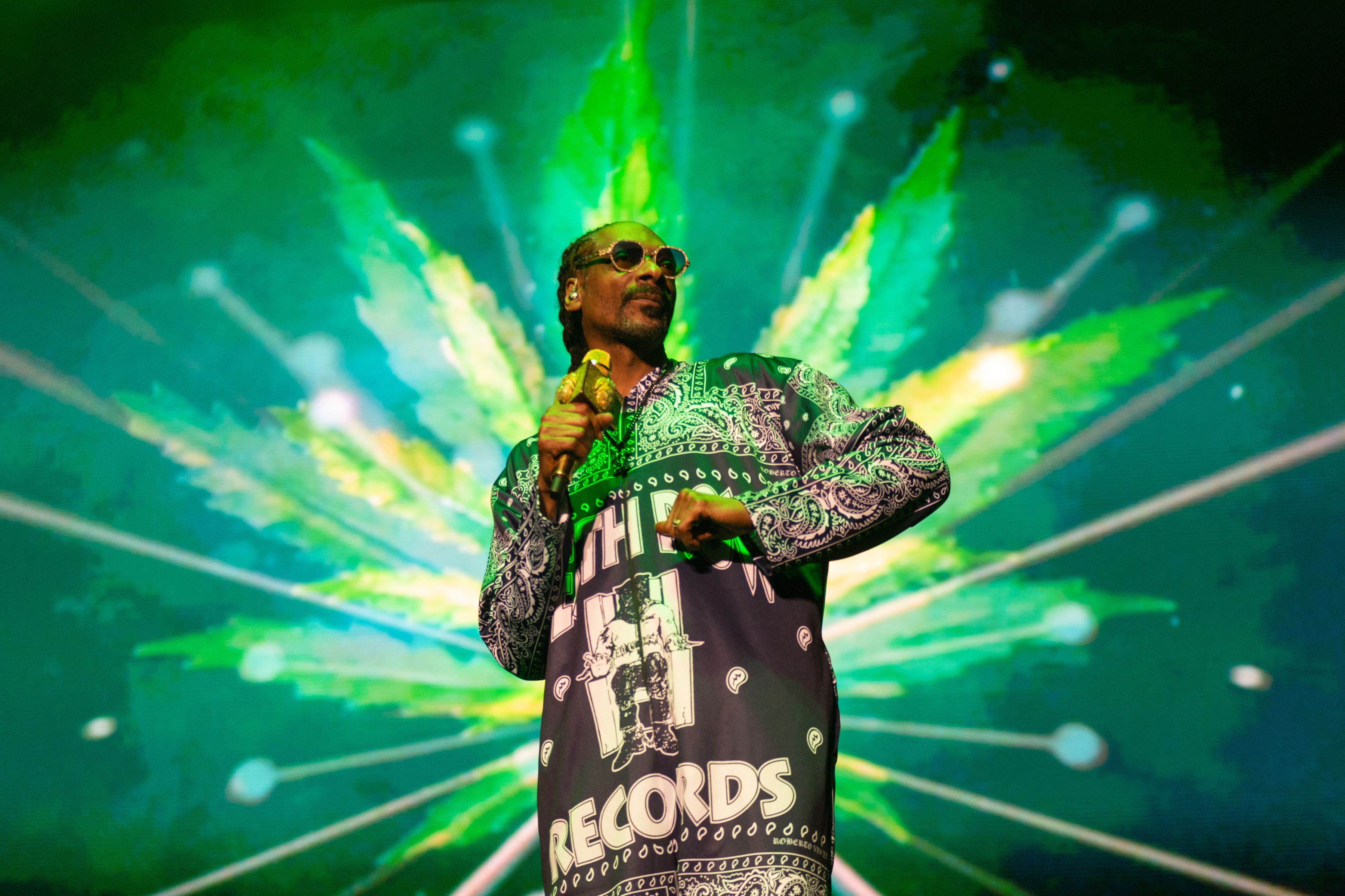Snoop performing onstage