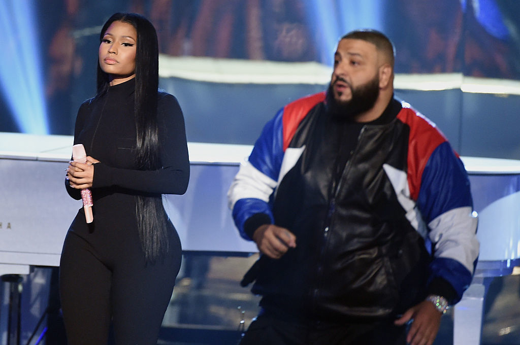 Nicki Minaj and DJ Khaled onstage