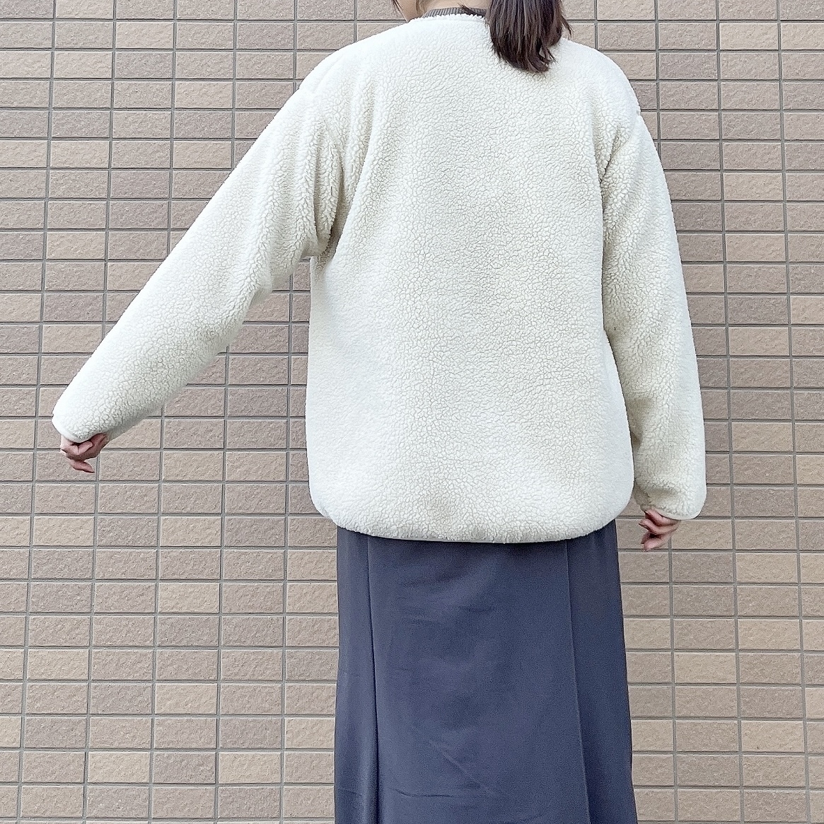 無印良品のおすすめアウター「ボアフリースジャケット」