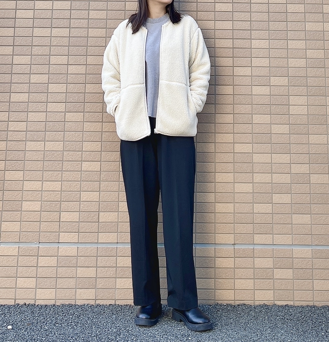 無印良品のおすすめアウター「ボアフリースジャケット」