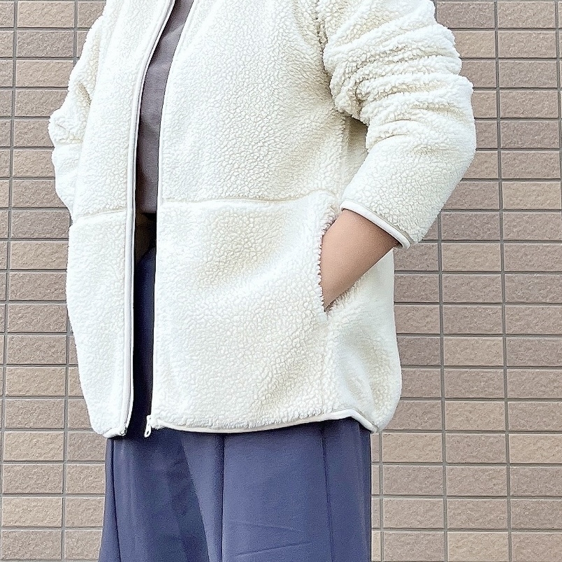 無印良品のおすすめアウター「ボアフリースジャケット」