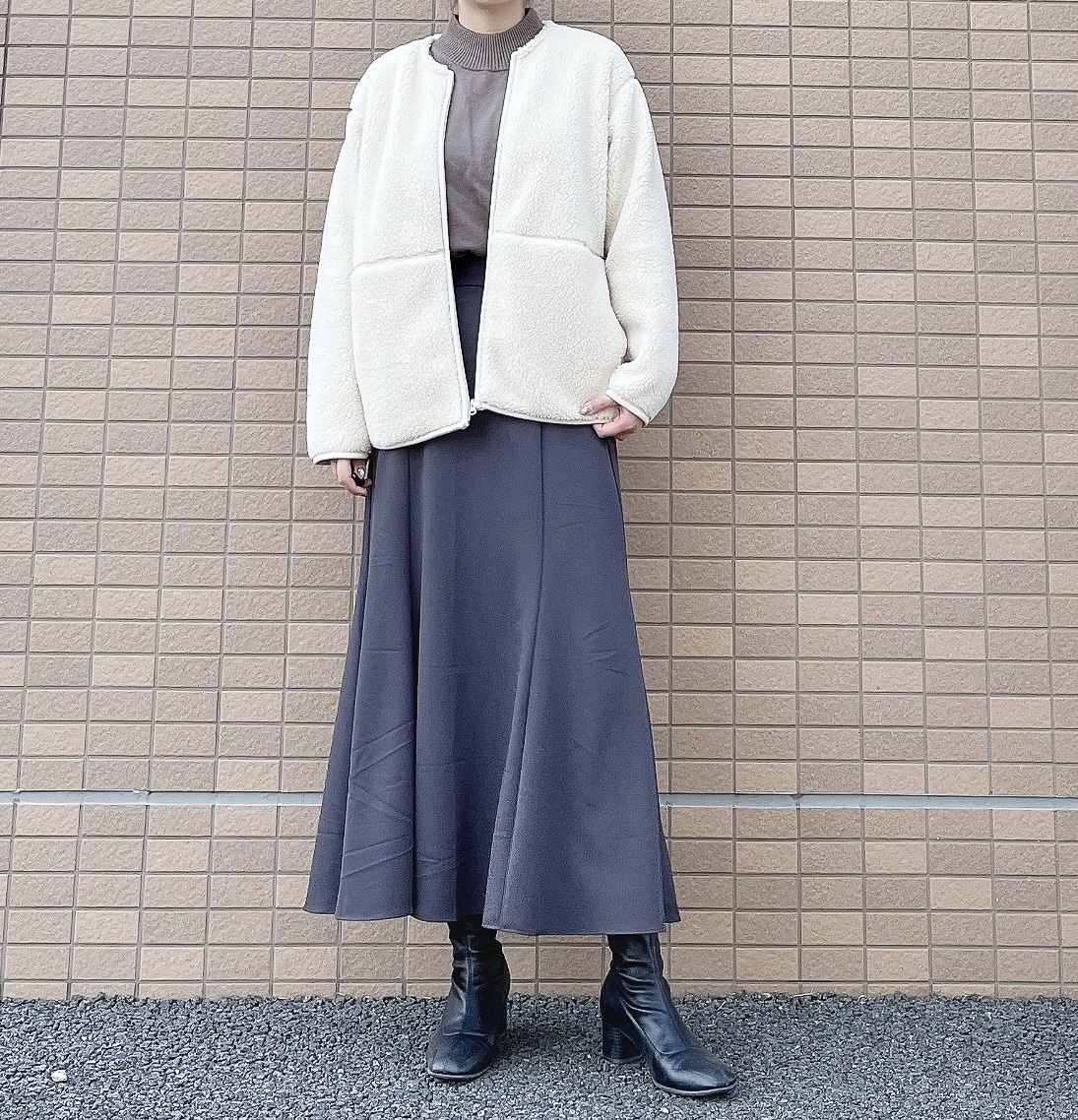 無印良品のおすすめアウター「ボアフリースジャケット」