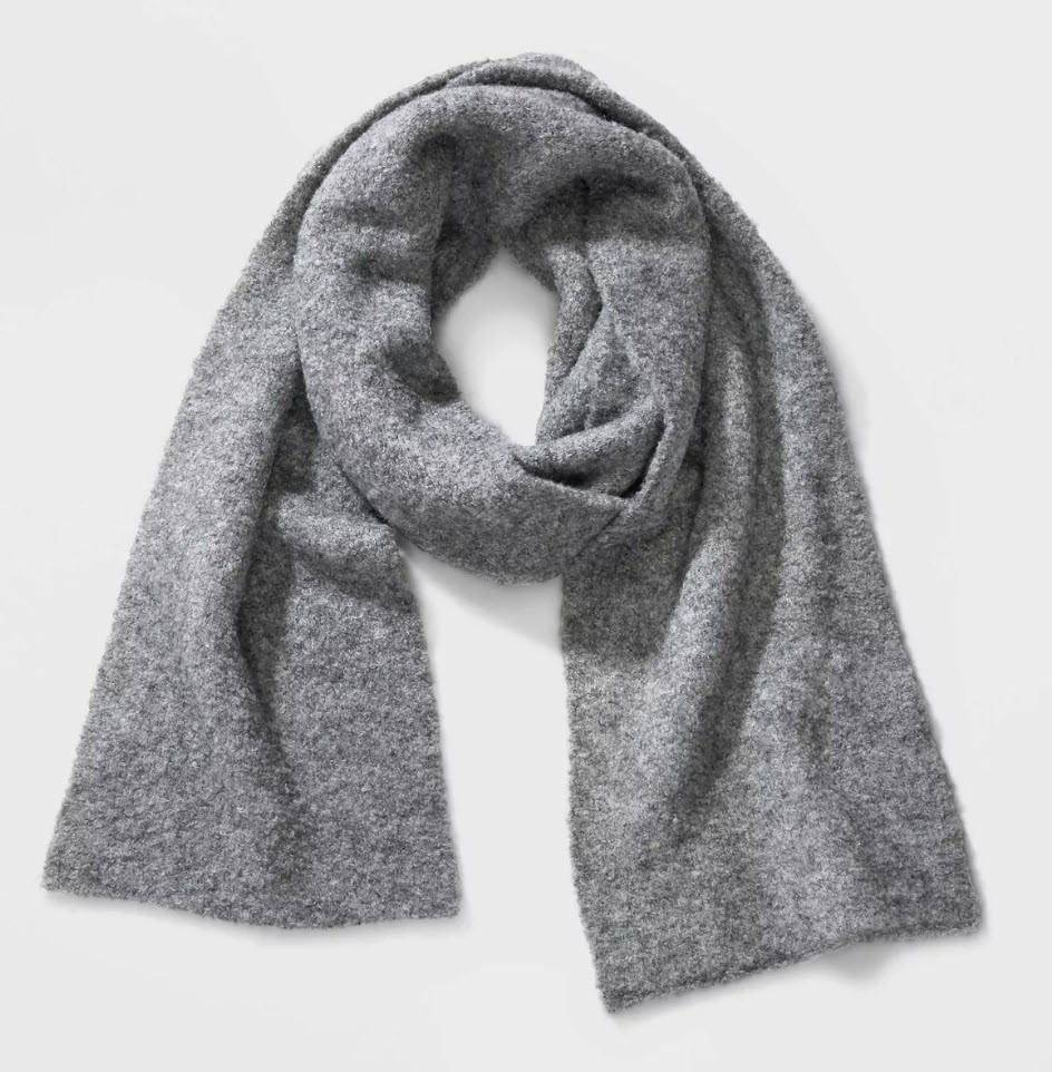 fleece grey scarf