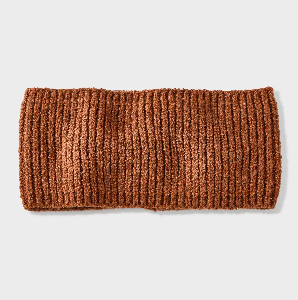 rusted orange knit headband