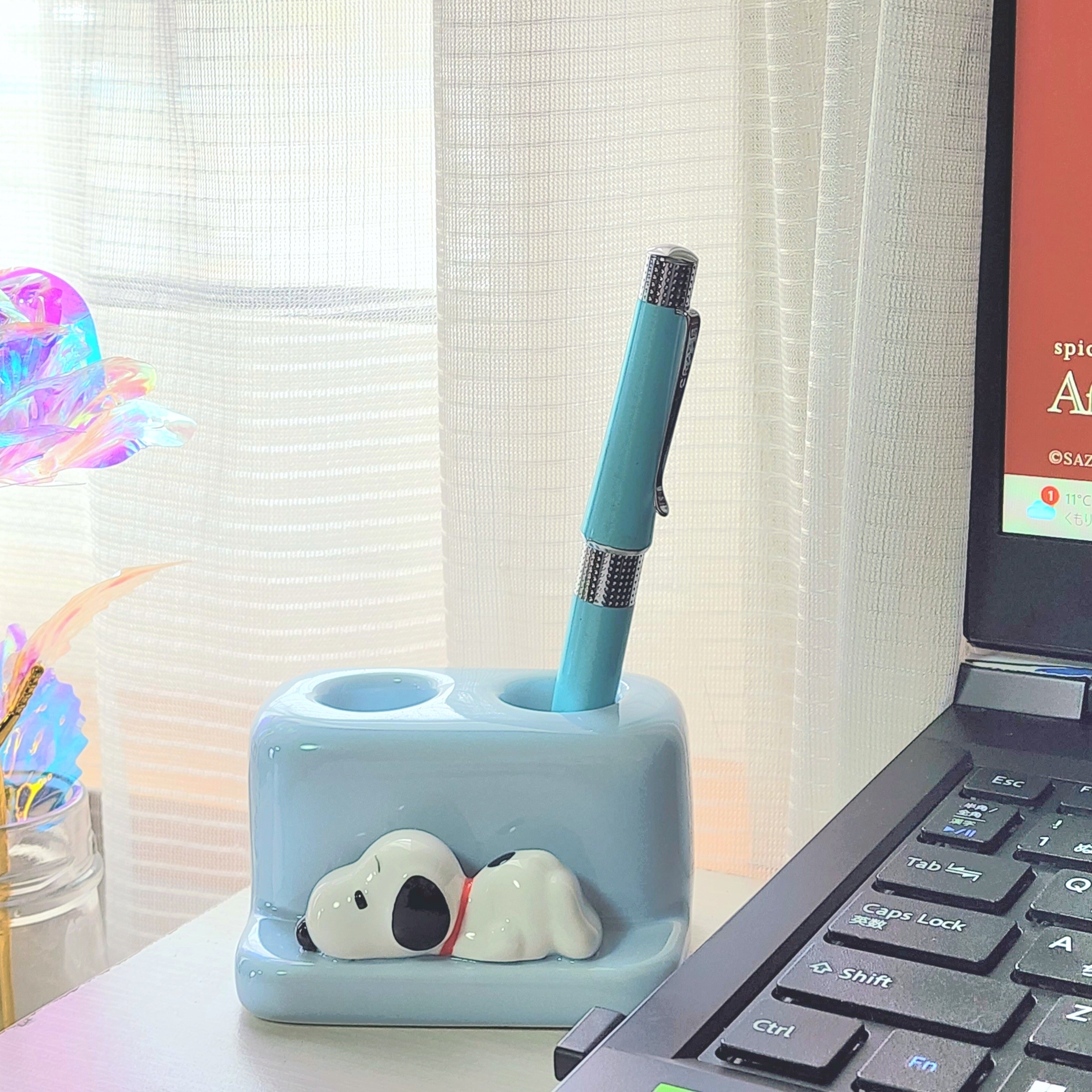 ニトリのおすすめ便利グッズ「【デコホーム商品】フィギュア歯ブラシスタンド M（BL スヌーピー）」