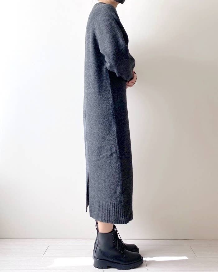 GU(ジーユー)のおすすめのアイテム「パフィータッチロングニットワンピース(長袖)」