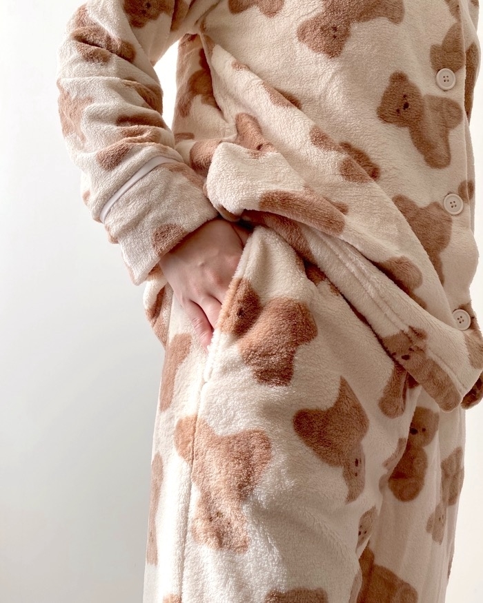 GUのオススメのパジャマ「マシュマロフィールパジャマ(ベア)長袖&ロングパンツ+X」