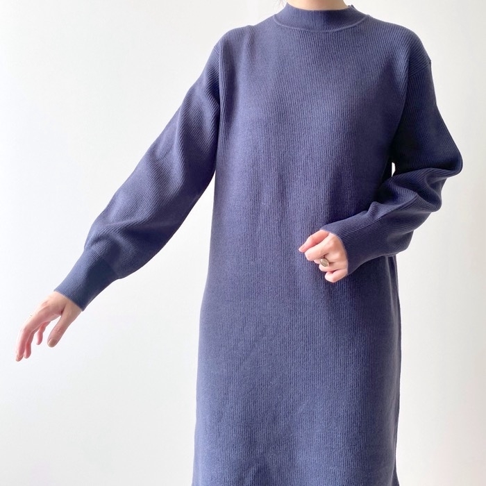 GUのオススメのワンピース「レースコンビネーションニットワンピース（長袖）Z+E」