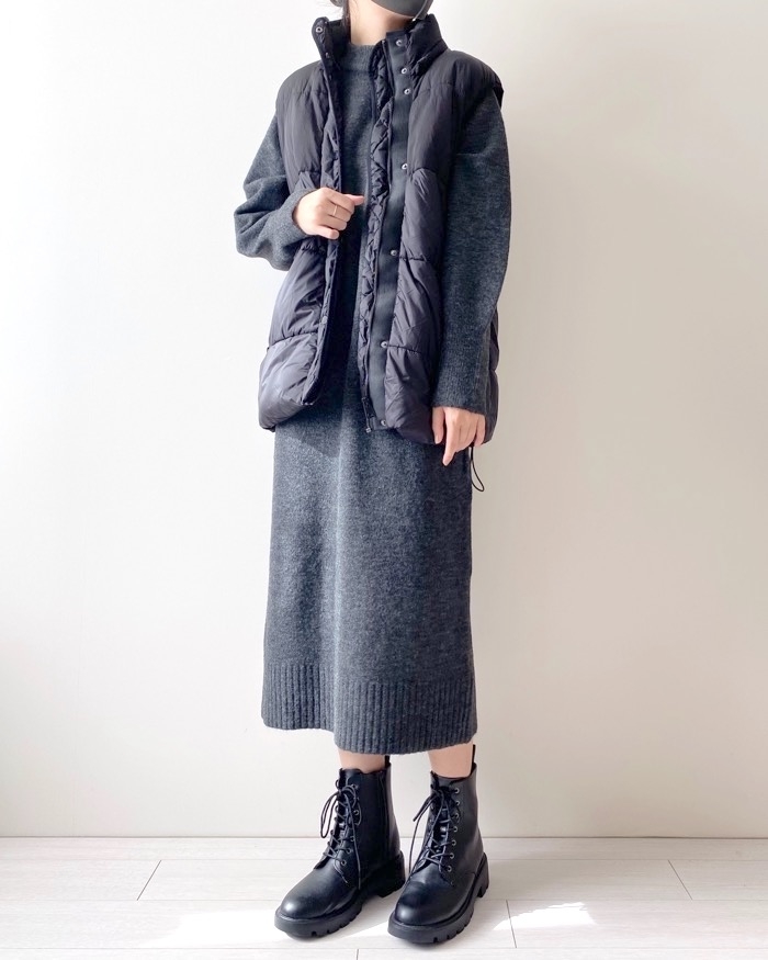 GU(ジーユー)のおすすめのアイテム「パフィータッチロングニットワンピース(長袖)」