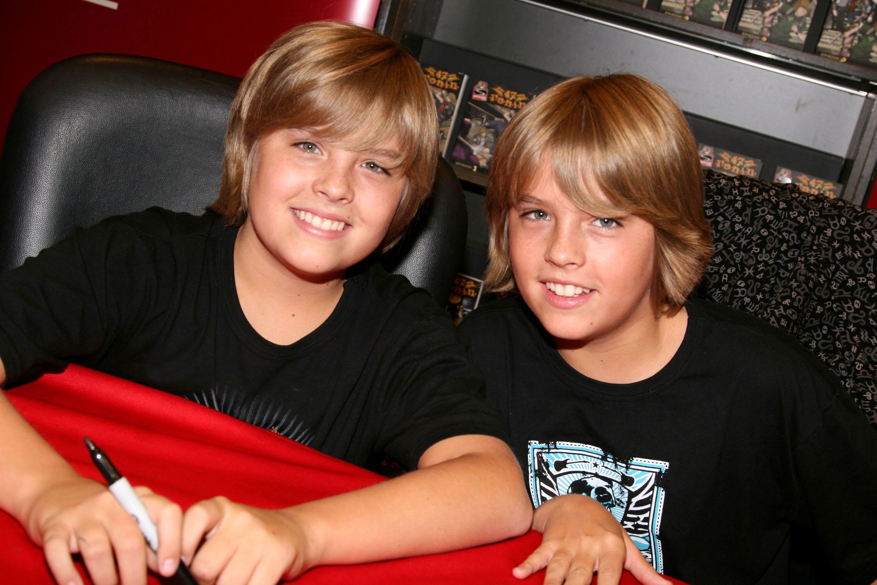 Cole and Dylan as kids smiling
