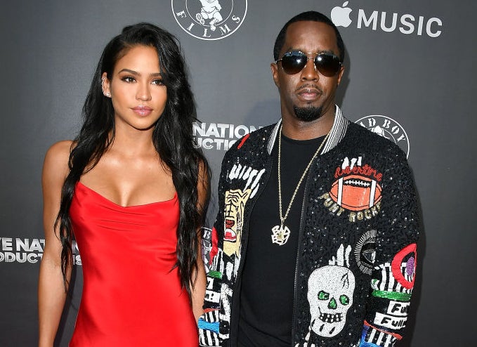 Cassie and Diddy at a media event