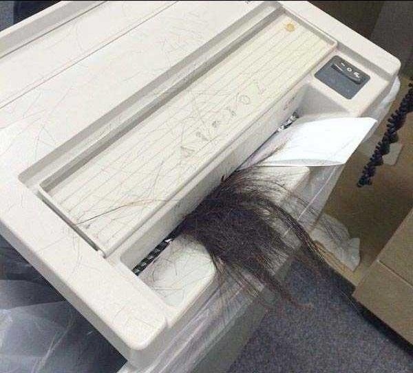 there&#x27;s a bundle of hair in the printer