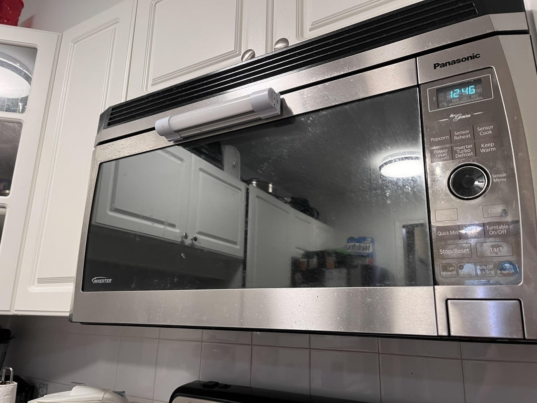 microwave hood in a kitchen