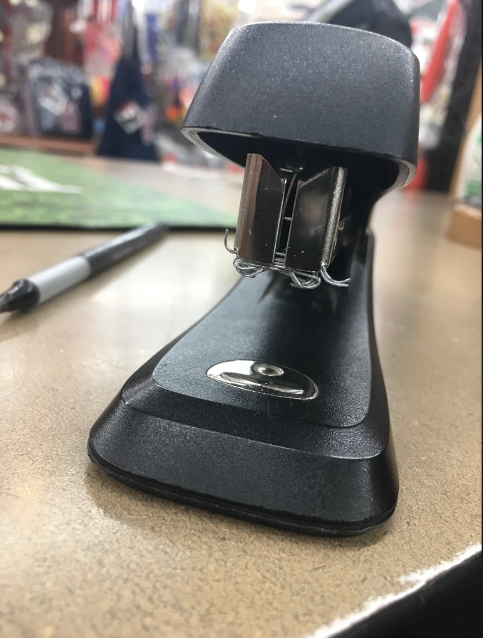 a broken stapler