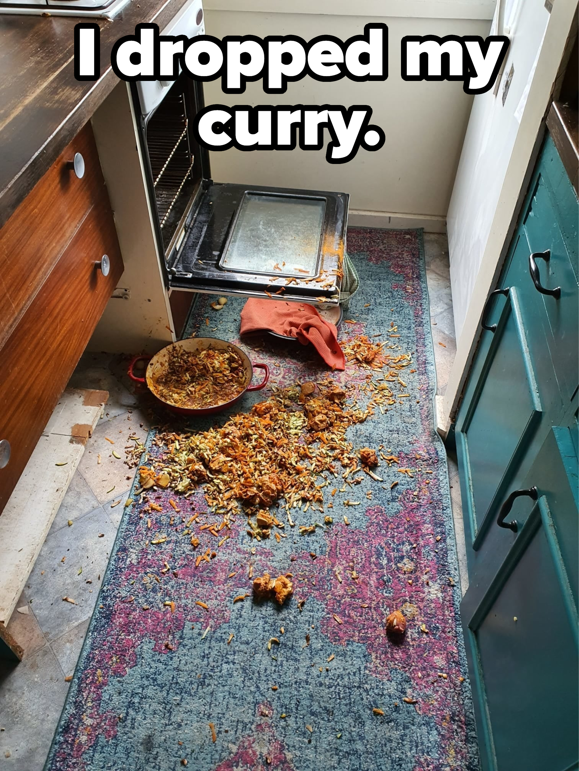 &quot;I dropped my curry.&quot;