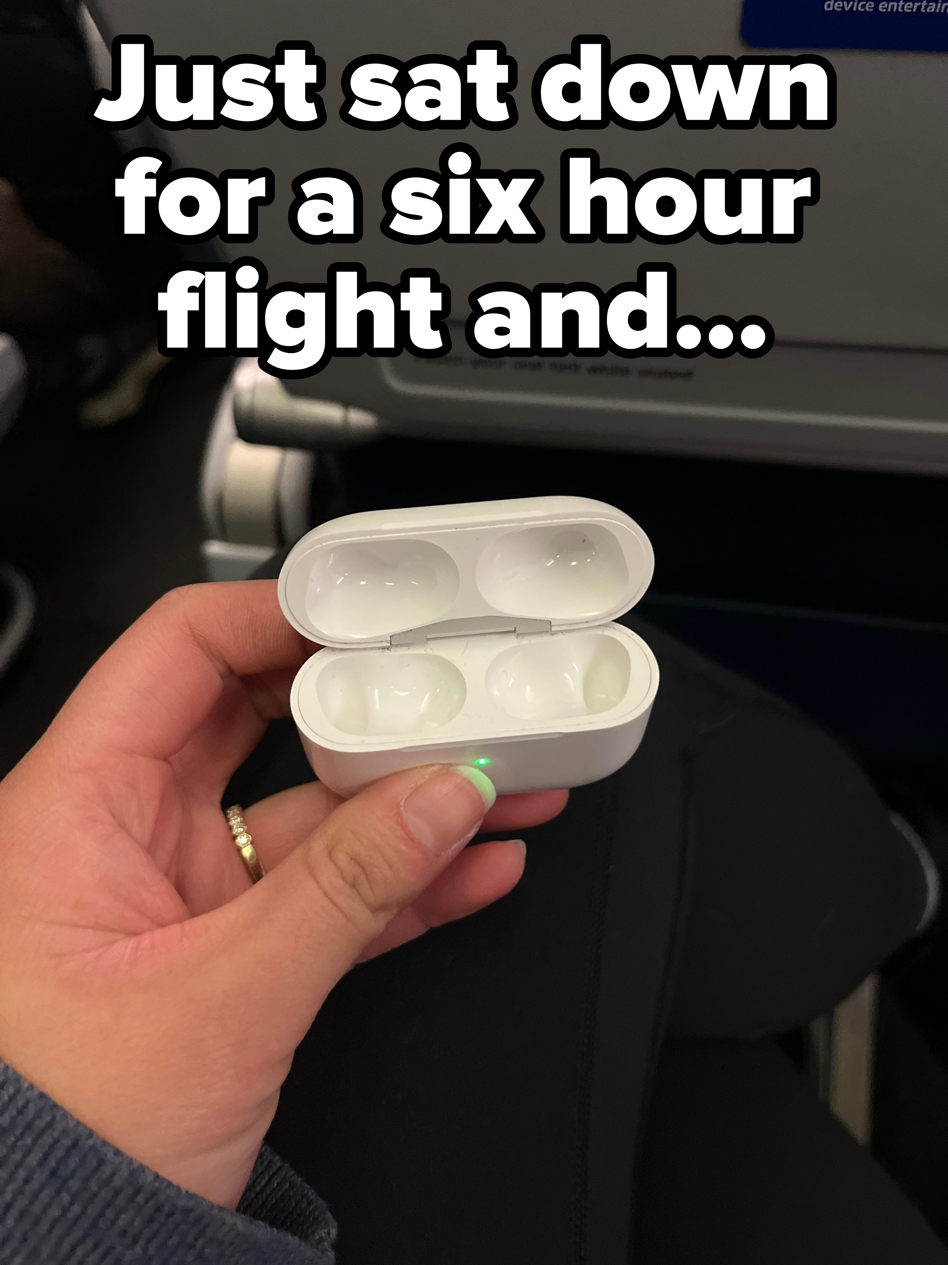 A person missing their AirPods