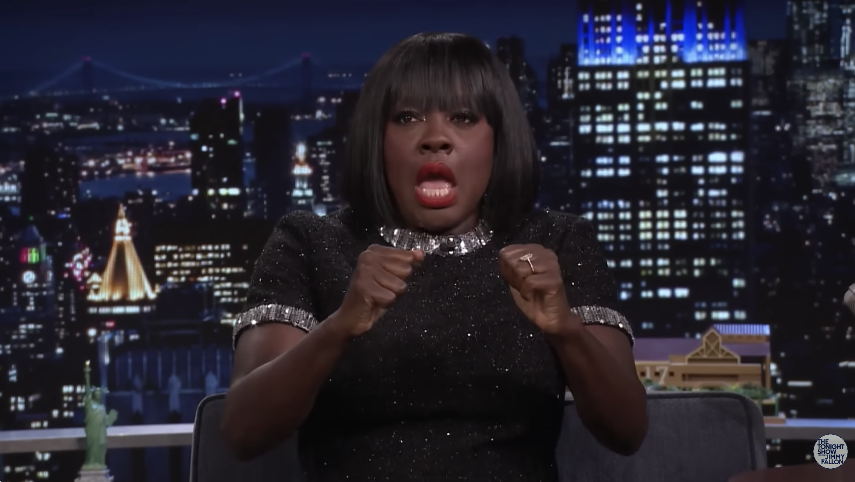 viola reenacting the removal of the nose