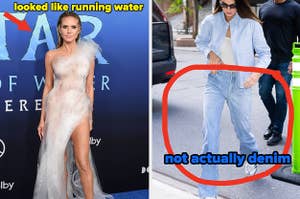 Heidi Klum poses vs Kendall Jenner walking